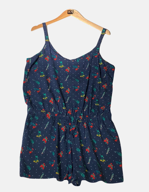Floral Print Sleeveless Romper for Women